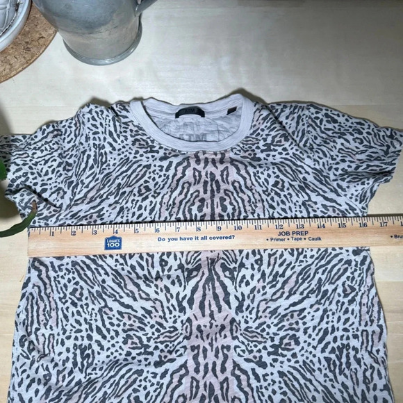 ATM Women's Slub Jersey Ocelot Print School Boy Crew - Small - Picture 5 of 9